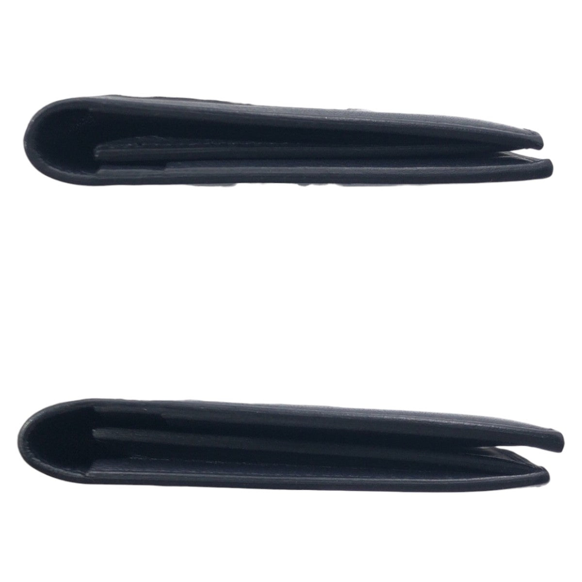 10583
HERMES エルメス シチズン ツイル ブラック 黒 レザー 札入れ 二つ折り財布 A刻印  メンズ A52