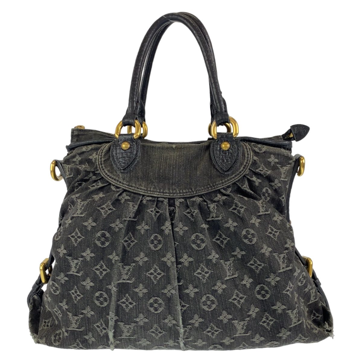 LOUIS VUITTON ルイヴィトン モノグラム デニム ネオカヴィ ＭＭ ブラック 黒 ゴールド金具 モノグラムデニム M95351 ショルダーバッグ ハンドバッグ 2way  レディース