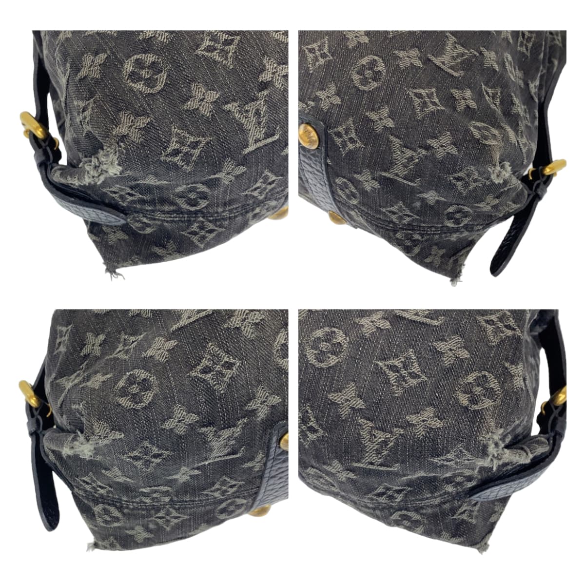 LOUIS VUITTON ルイヴィトン モノグラム デニム ネオカヴィ ＭＭ ブラック 黒 ゴールド金具 モノグラムデニム M95351 ショルダーバッグ ハンドバッグ 2way  レディース