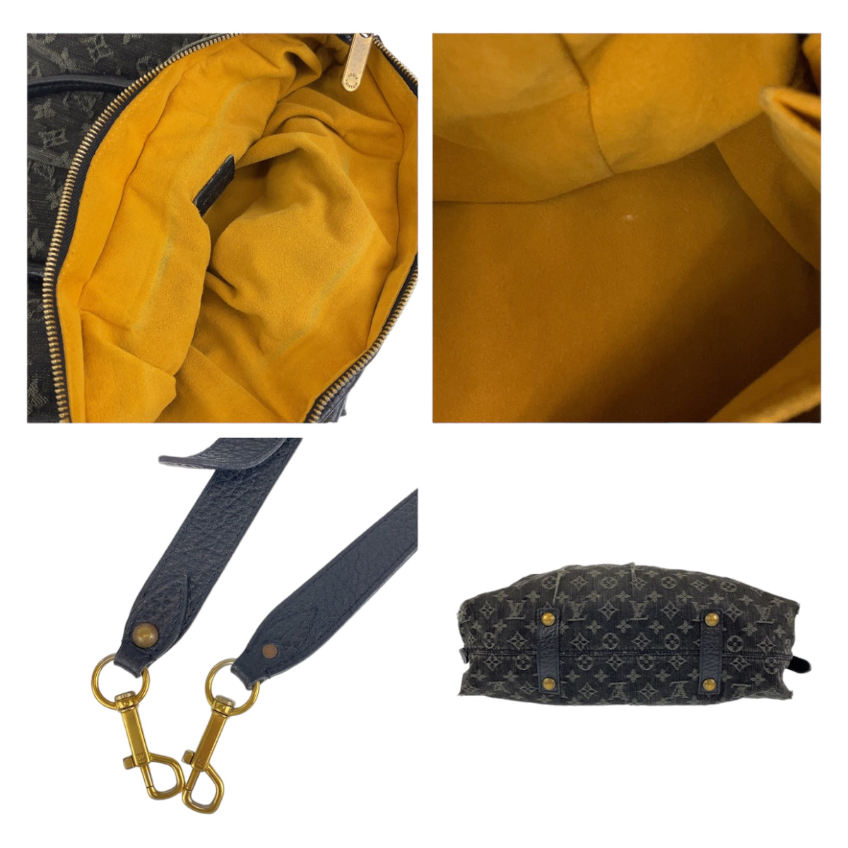 LOUIS VUITTON ルイヴィトン モノグラム デニム ネオカヴィ ＭＭ ブラック 黒 ゴールド金具 モノグラムデニム M95351 ショルダーバッグ ハンドバッグ 2way  レディース