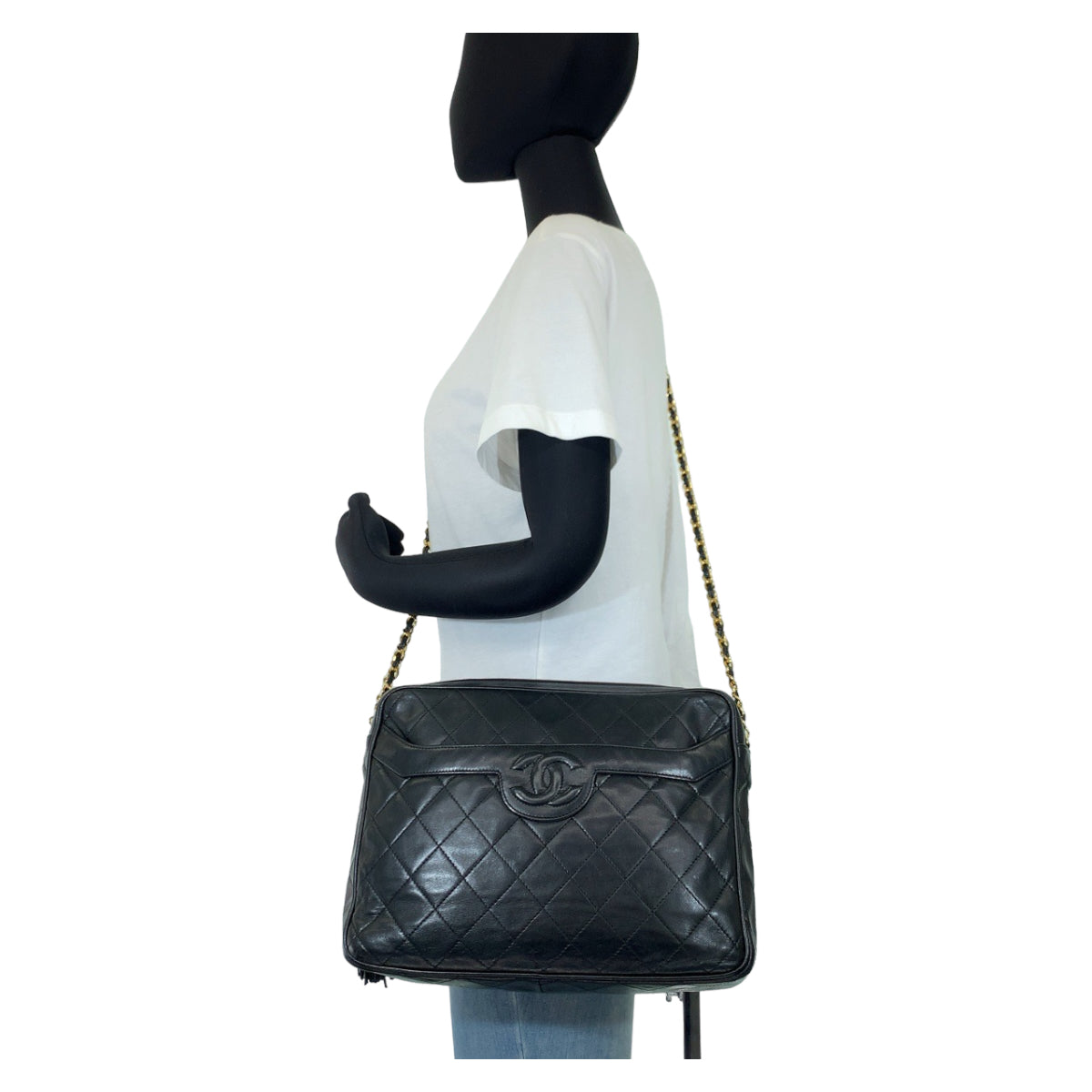 10588
CHANEL シャネル ヴィンテージ マトラッセ ココマーク フリンジ ブラック 黒 ゴールド金具 ラムスキン 斜め掛け ショルダーバッグ ポシェット  レディース