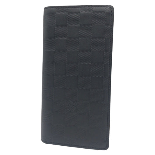 LOUIS VUITTON ルイヴィトン ポルトフォイユ ブラザ ダミエ アンフィニ ブラック 黒 シルバー金具 レザー N63010 長財布 ロングウォレット  メンズ