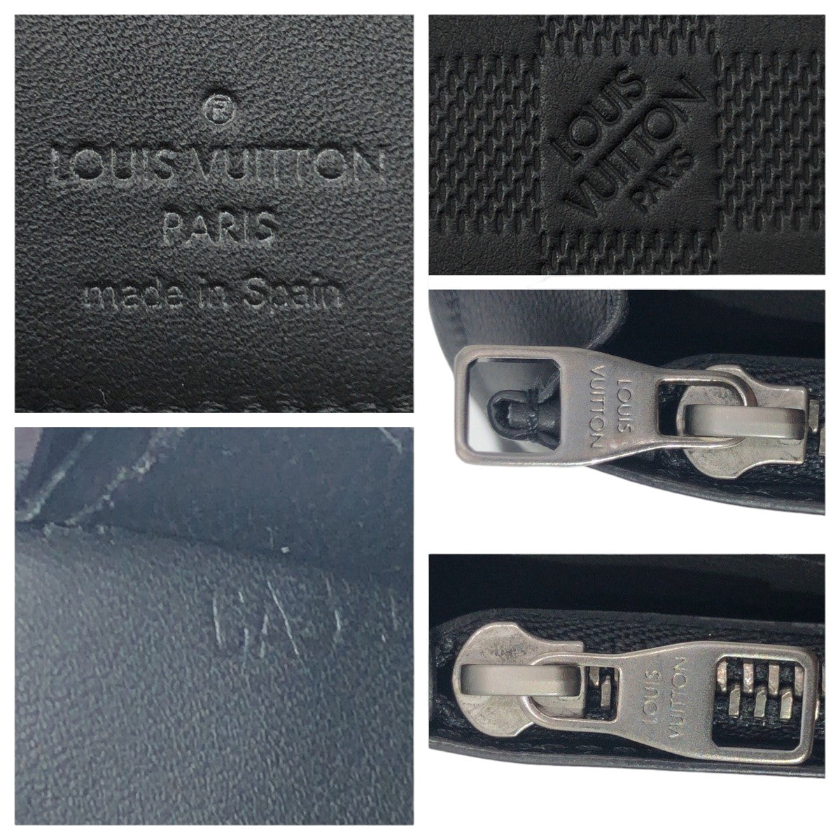LOUIS VUITTON ルイヴィトン ポルトフォイユ ブラザ ダミエ アンフィニ ブラック 黒 シルバー金具 レザー N63010 長財布 ロングウォレット  メンズ