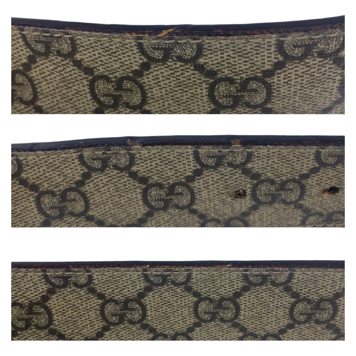 10590
GUCCI グッチ インターロッキング GGバックル ベージュ ブラウン シルバー金具 GGスプリームキャンバス / レザー ベルト バックル  メンズ