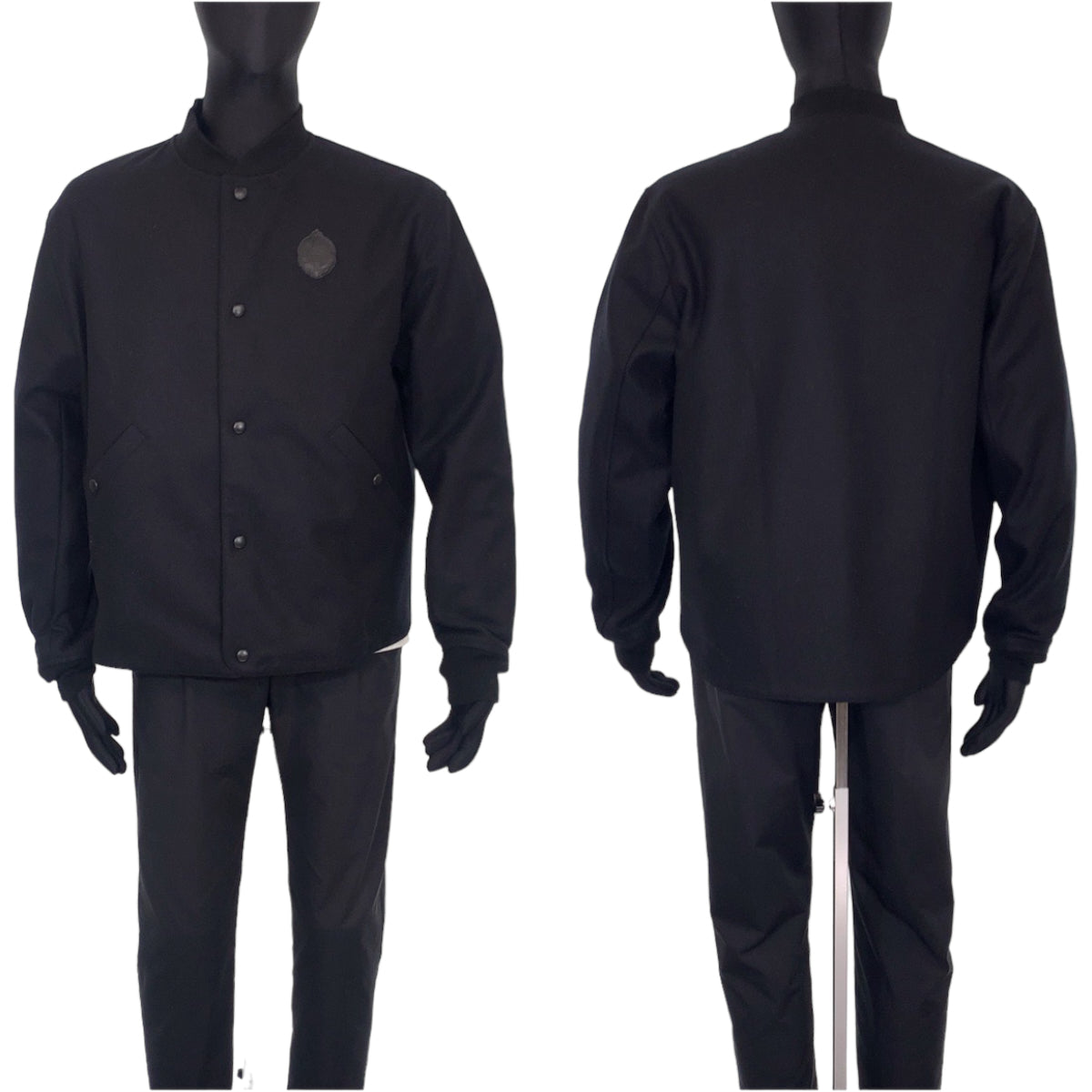 12533
Berluti ベルルッティ サイズ46 ネイビー ブラック シルバー金具 ウール / レザー R19OBL96PAEQ ブルゾン ジャケット スタジャン  メンズ