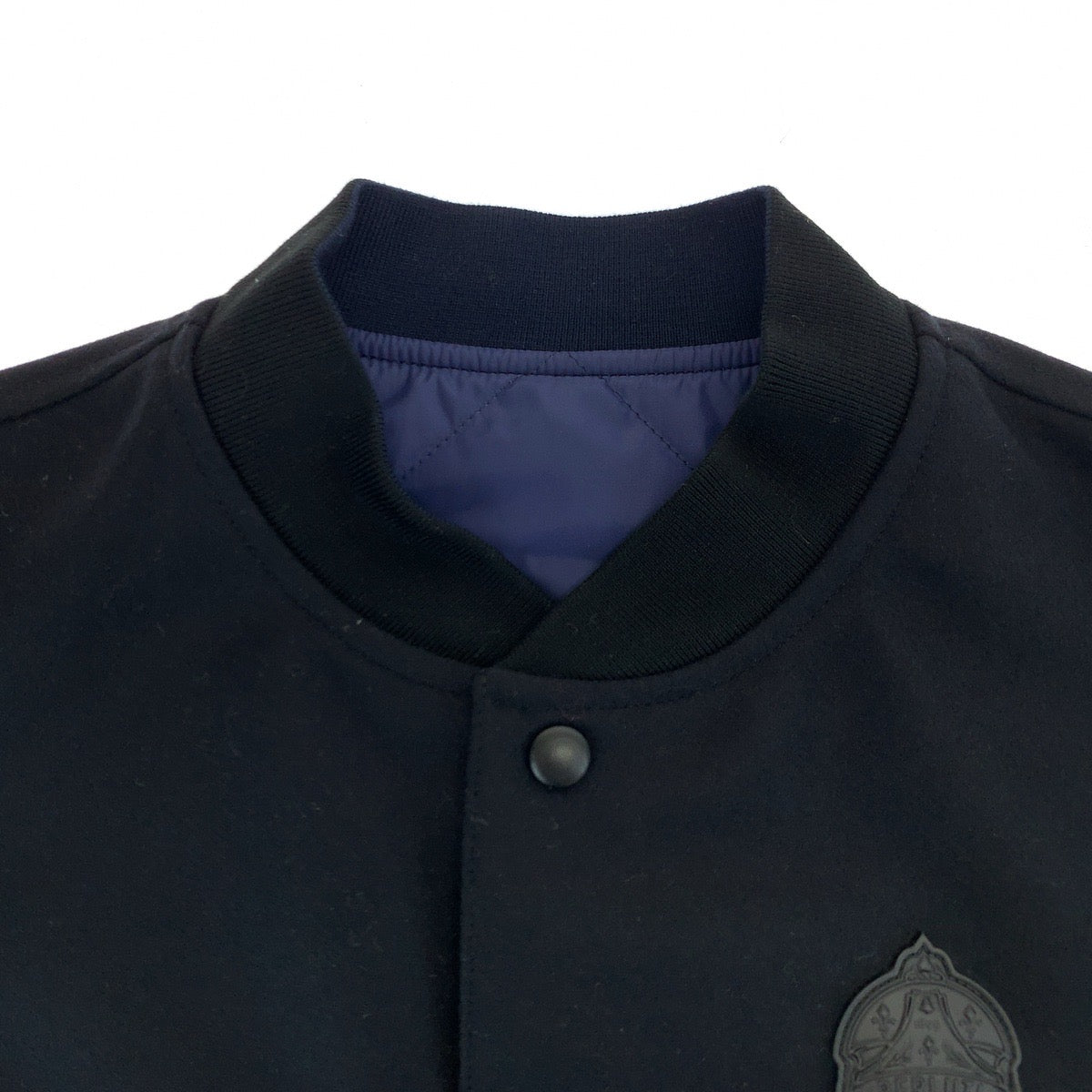 12533
Berluti ベルルッティ サイズ46 ネイビー ブラック シルバー金具 ウール / レザー R19OBL96PAEQ ブルゾン ジャケット スタジャン  メンズ