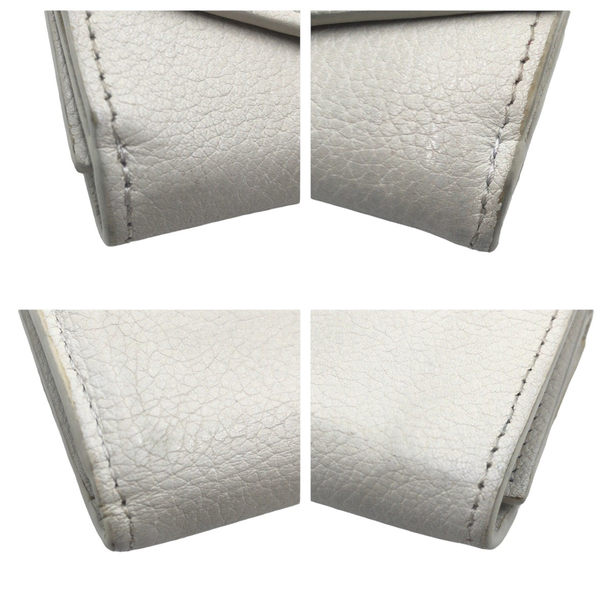 10592
LOUIS VUITTON ルイヴィトン ポルトフォイユ ロックミニ ホワイト シルバー金具 レザー M68482 折財布 コンパクトウォレット  レディース