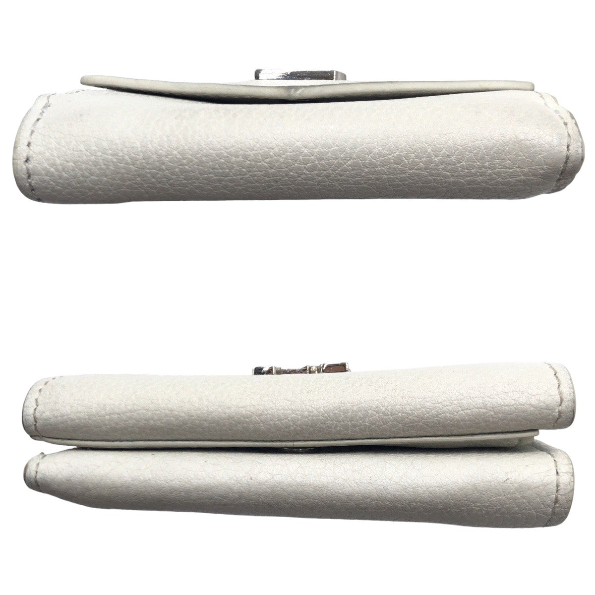 10592
LOUIS VUITTON ルイヴィトン ポルトフォイユ ロックミニ ホワイト シルバー金具 レザー M68482 折財布 コンパクトウォレット  レディース