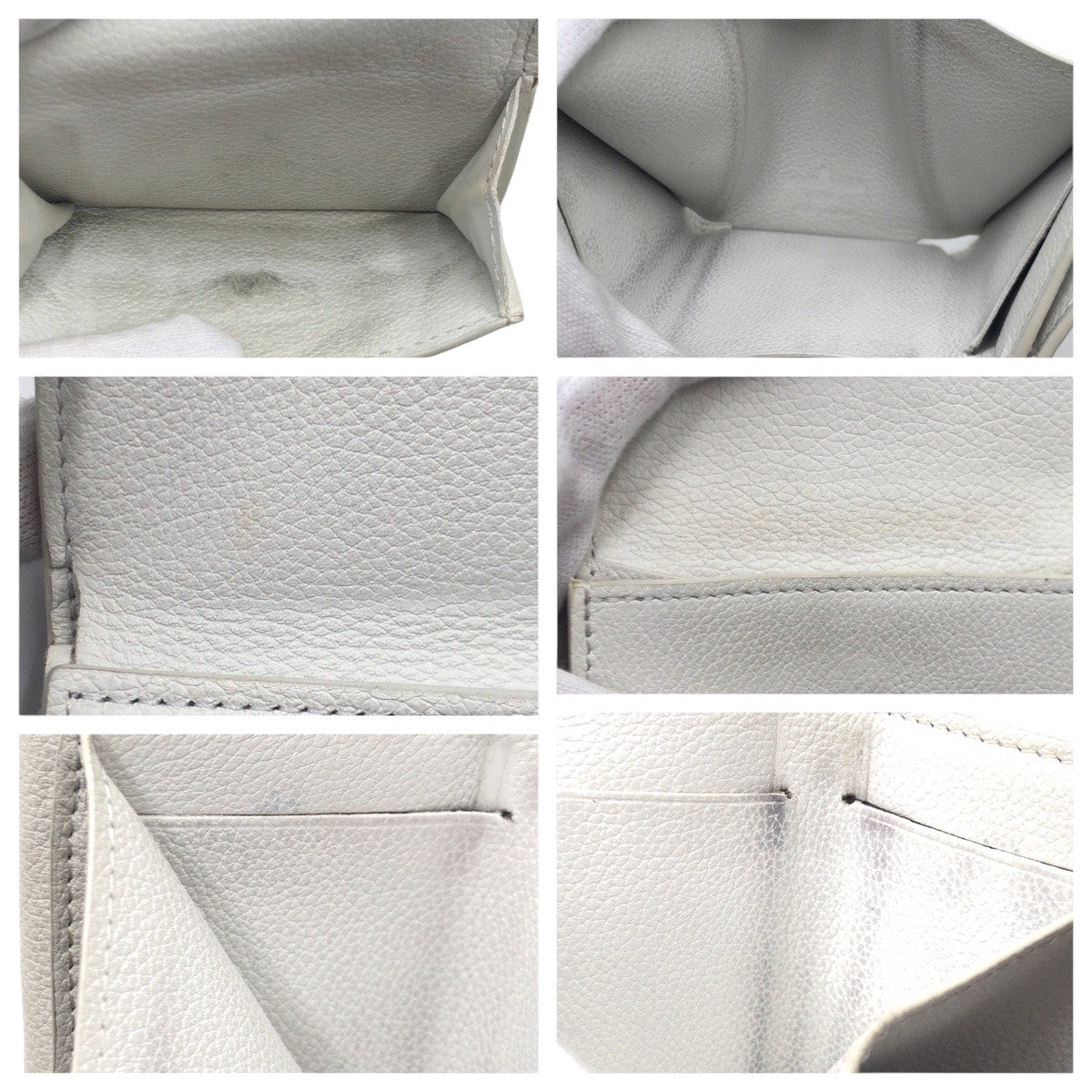 10592
LOUIS VUITTON ルイヴィトン ポルトフォイユ ロックミニ ホワイト シルバー金具 レザー M68482 折財布 コンパクトウォレット  レディース