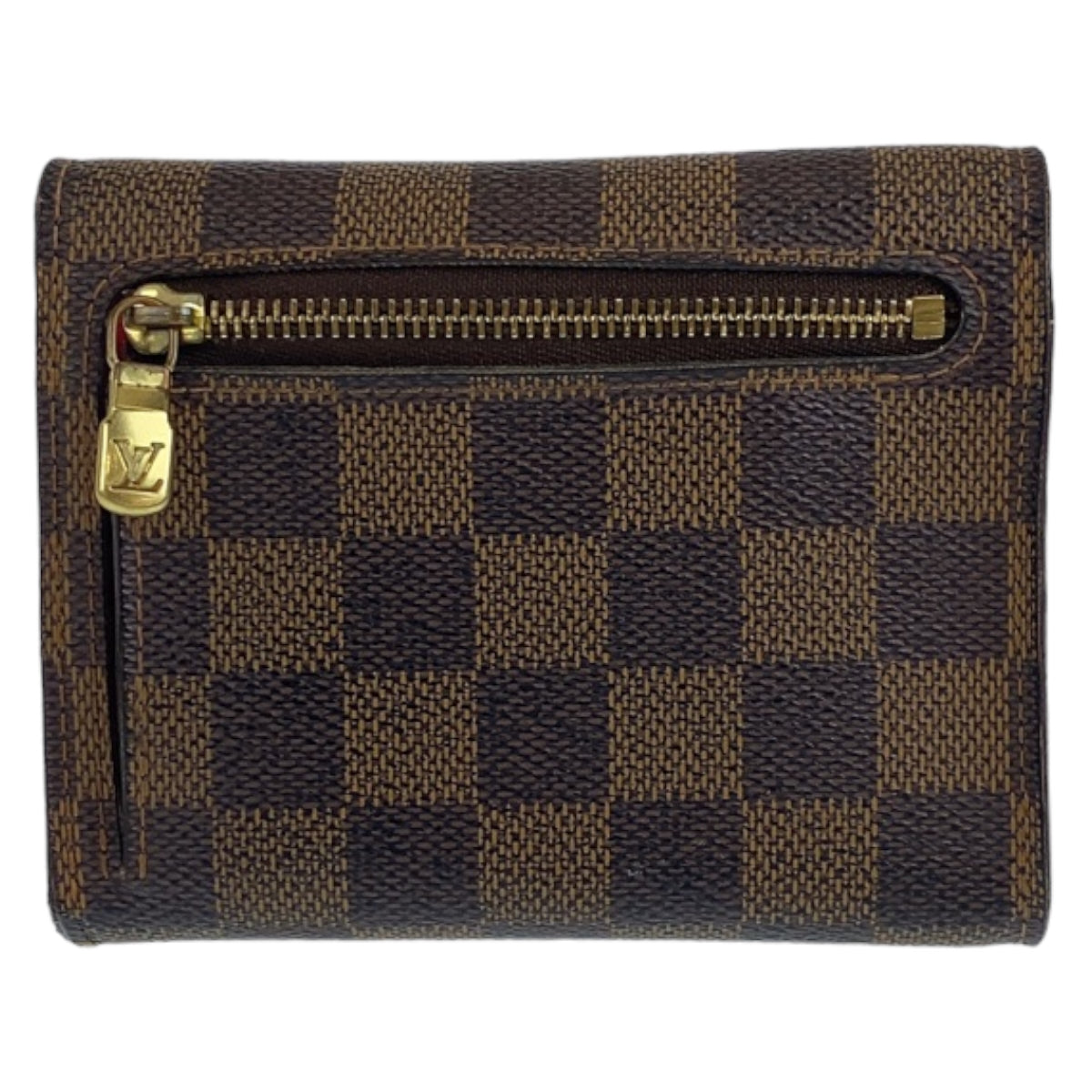 LOUIS VUITTON ルイヴィトン ダミエ エベヌ ポルトフォイユ コアラ ブラウン 茶色 レッド 赤 PVC N60005 二つ折り財布 コンパクトウォレット  レディース