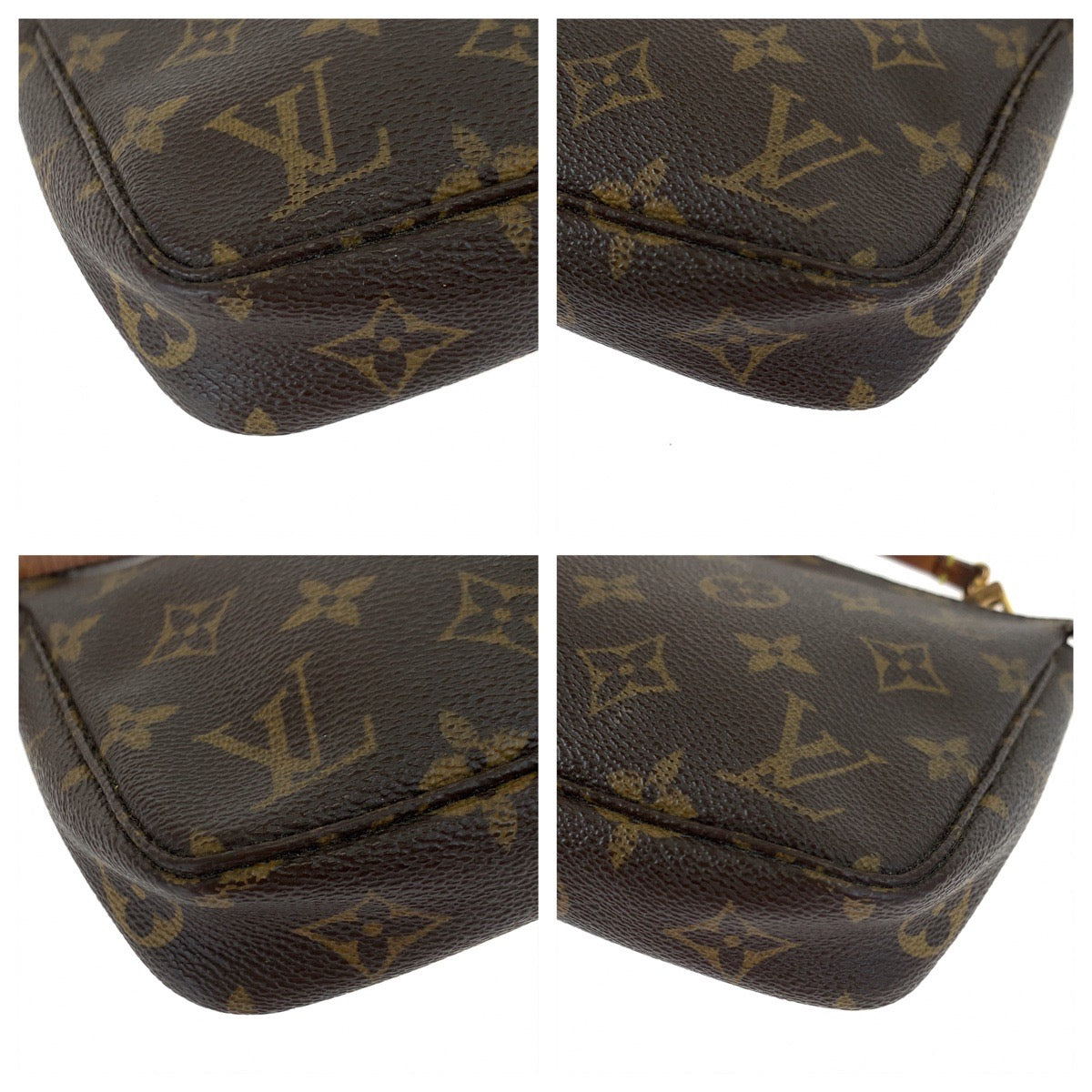 LOUIS VUITTON ルイヴィトン モノグラム ブラウン 茶 ベージュ ゴールド金具 PVC N51980 ポーチ アクセサリーポーチ  レディース
