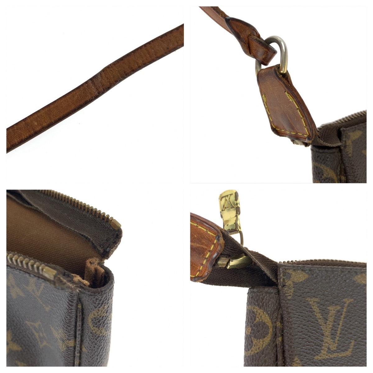 LOUIS VUITTON ルイヴィトン モノグラム ブラウン 茶 ベージュ ゴールド金具 PVC N51980 ポーチ アクセサリーポーチ  レディース