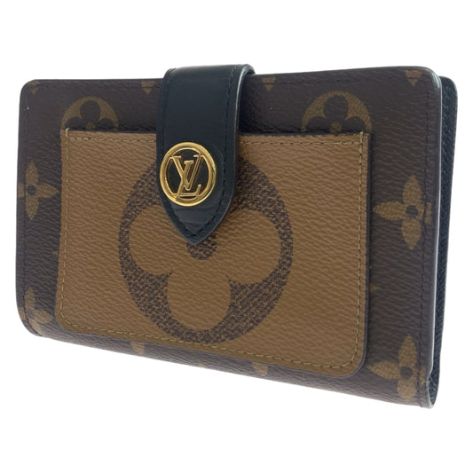 LOUIS VUITTON Louis Vuitton Monogram Portefeuille Juliet Brown Gold Hardware PVC M69432 Bi-fold Wallet Compact Women's