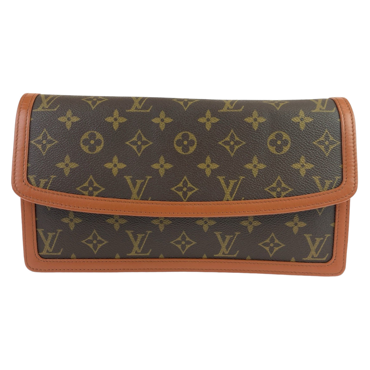 LOUIS VUITTON ルイヴィトン モノグラム ポシェットダムGM ブラウン 茶 ゴールド金具 PVC M51810 セカンドバッグ クラッチバッグ  メンズ