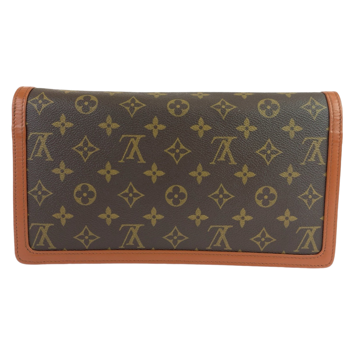 LOUIS VUITTON ルイヴィトン モノグラム ポシェットダムGM ブラウン 茶 ゴールド金具 PVC M51810 セカンドバッグ クラッチバッグ  メンズ