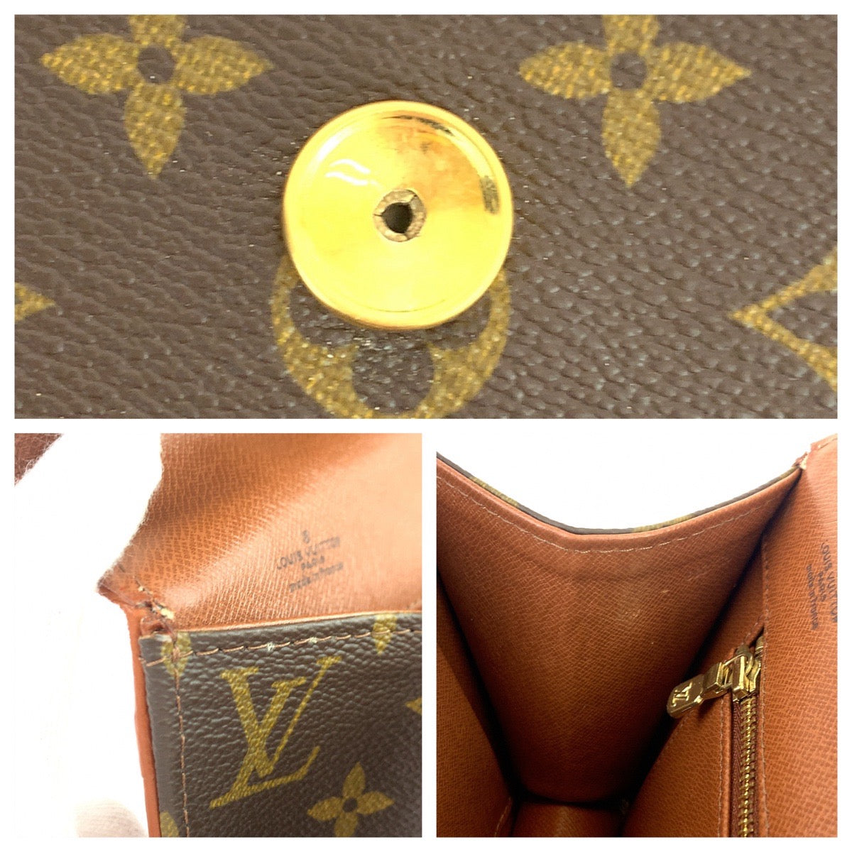 LOUIS VUITTON ルイヴィトン モノグラム ポシェットダムGM ブラウン 茶 ゴールド金具 PVC M51810 セカンドバッグ クラッチバッグ  メンズ