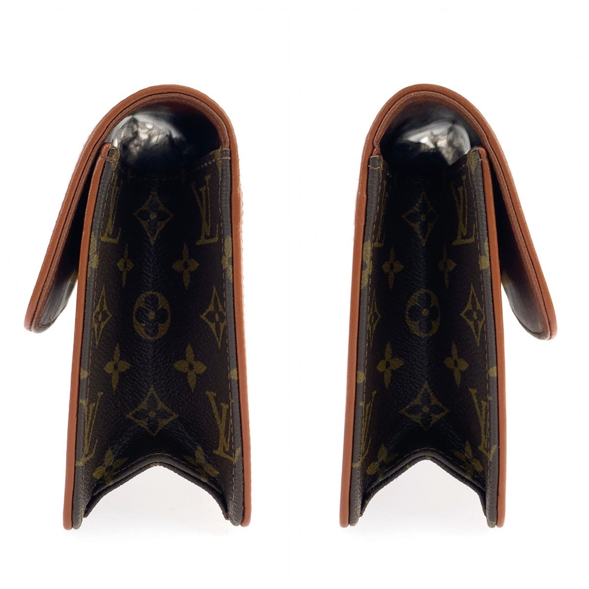 LOUIS VUITTON ルイヴィトン モノグラム ポシェットダムGM ブラウン 茶 ゴールド金具 PVC M51810 セカンドバッグ クラッチバッグ  メンズ