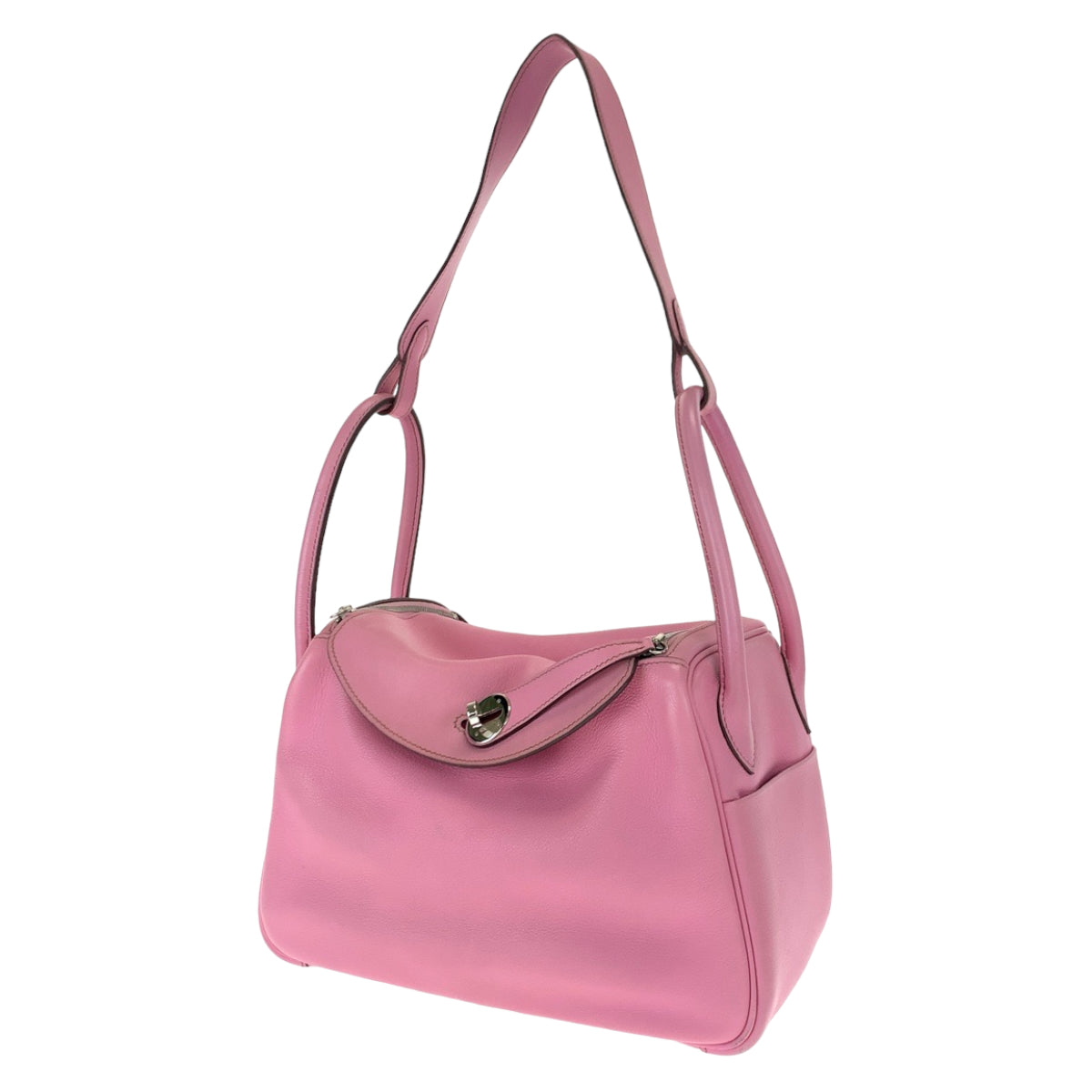 HERMES エルメス リンディ26 ピンク シルバー金具 レザー / トリヨンクレマンス ショルダーバッグ ハンドバッグ 2way  レディース
