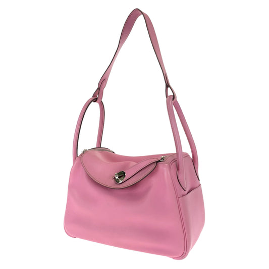 HERMES エルメス リンディ26 ピンク シルバー金具 レザー / トリヨンクレマンス ショルダーバッグ ハンドバッグ 2way  レディース