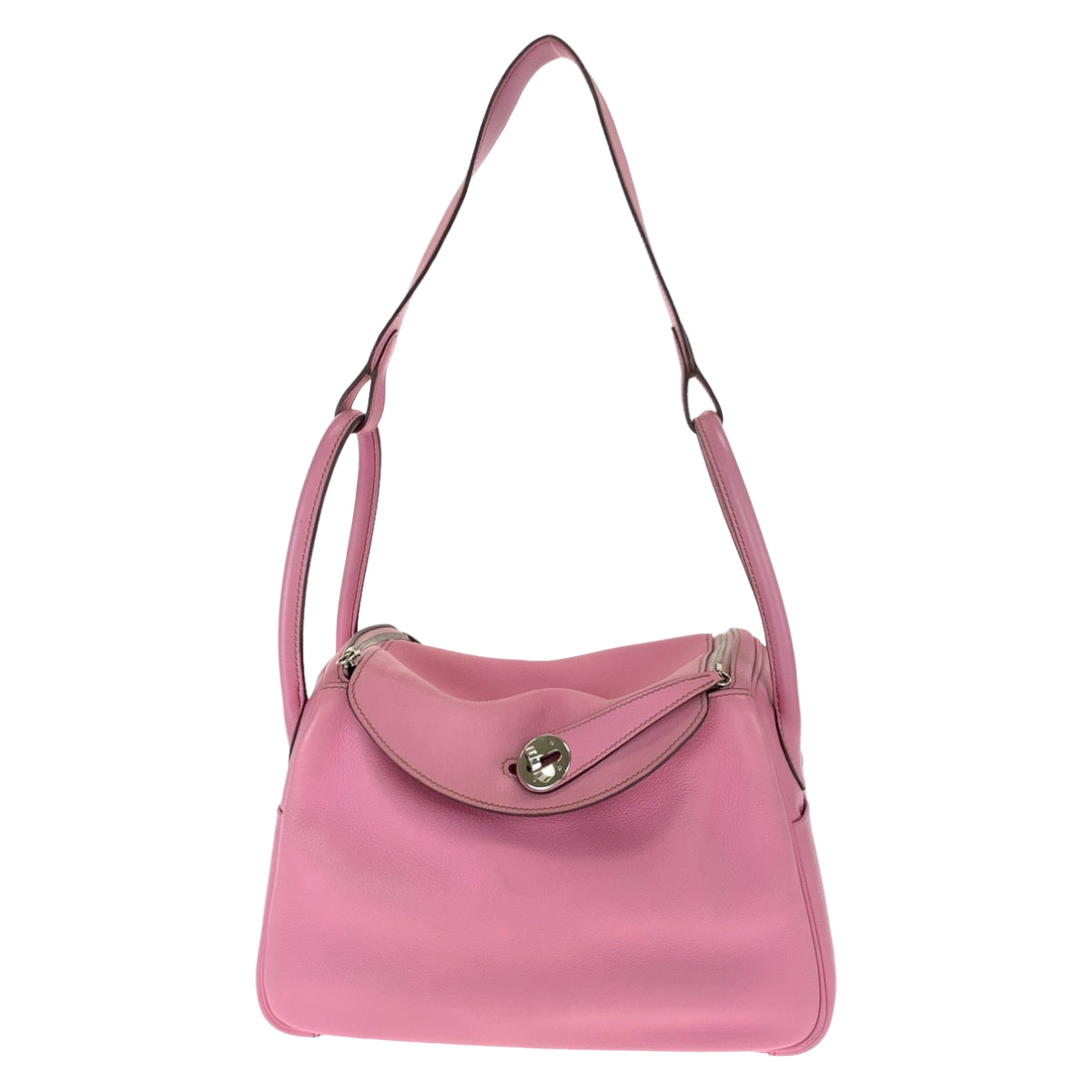 HERMES エルメス リンディ26 ピンク シルバー金具 レザー / トリヨンクレマンス ショルダーバッグ ハンドバッグ 2way  レディース