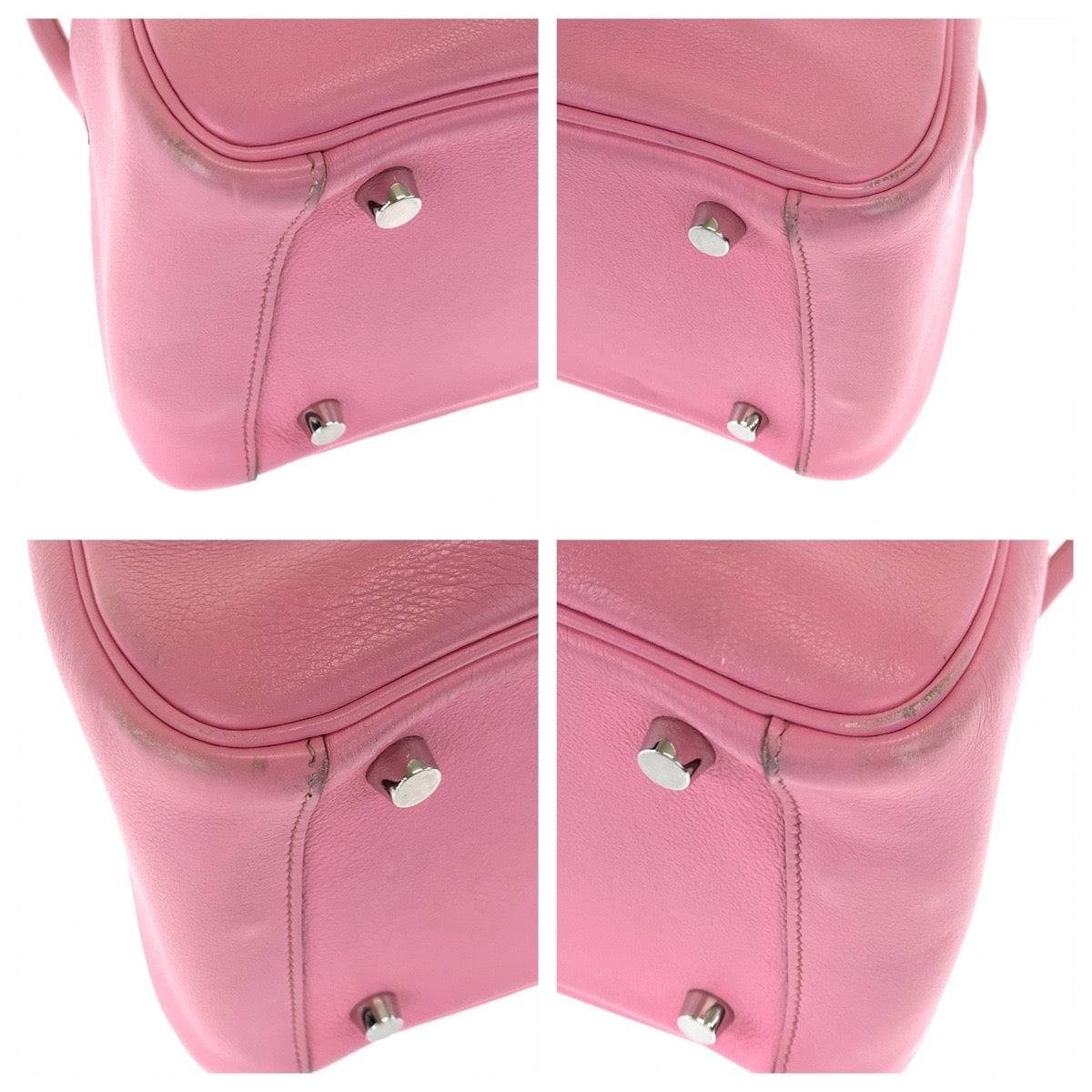HERMES エルメス リンディ26 ピンク シルバー金具 レザー / トリヨンクレマンス ショルダーバッグ ハンドバッグ 2way  レディース