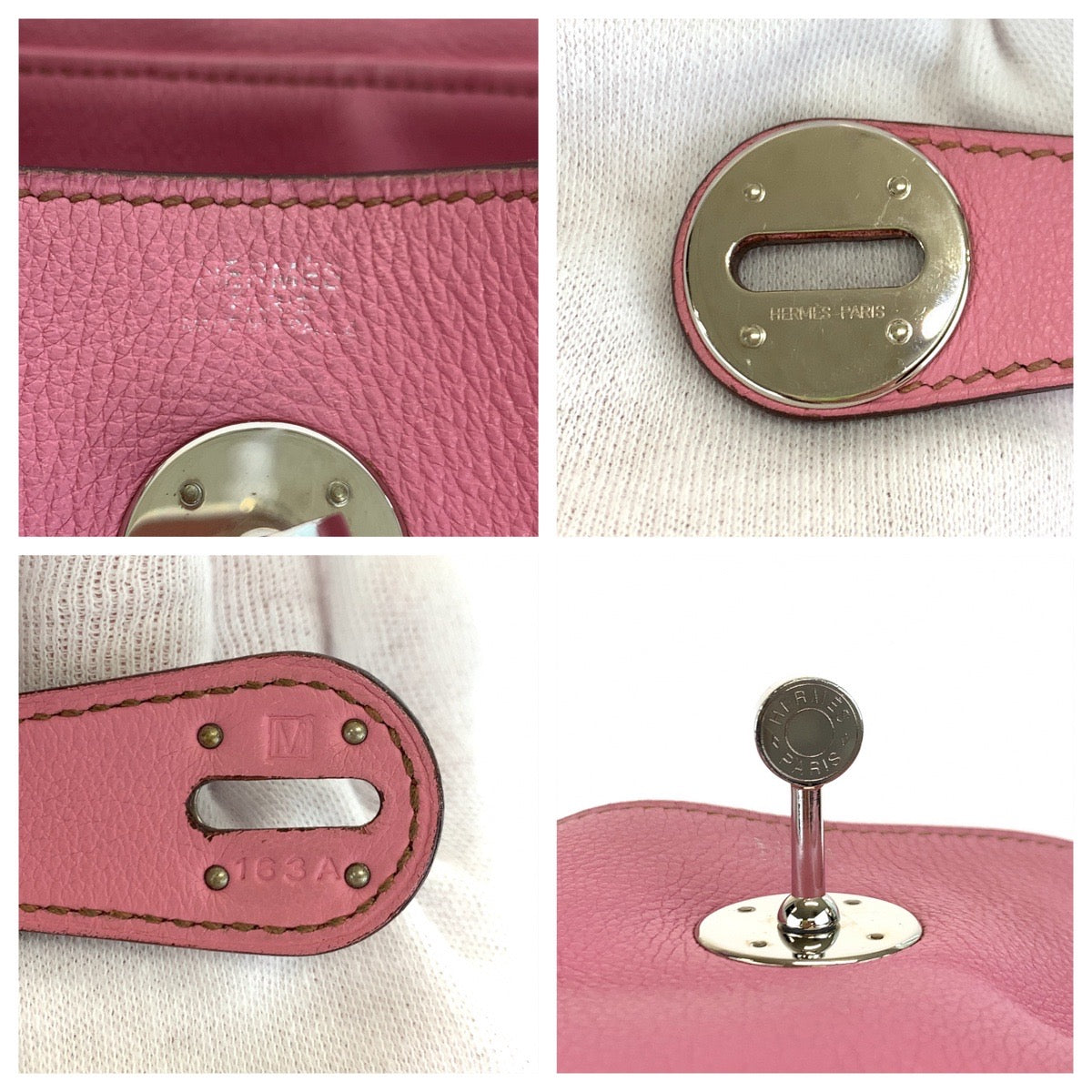 HERMES エルメス リンディ26 ピンク シルバー金具 レザー / トリヨンクレマンス ショルダーバッグ ハンドバッグ 2way  レディース