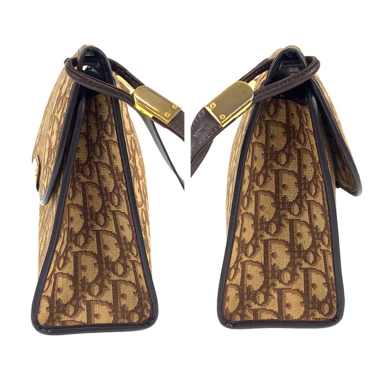 10601
Dior ディオール ヴィンテージ トロッター ベージュ 薄茶 ブラウン 茶色 ゴールド金具 キャンバス / レザー ショルダーバッグ 肩掛け  レディース