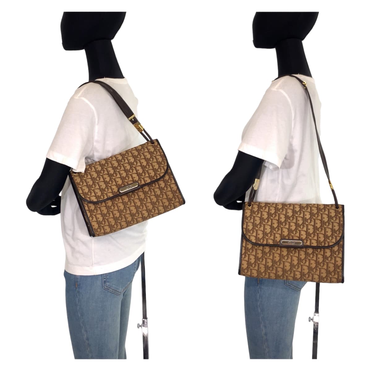 10601
Dior ディオール ヴィンテージ トロッター ベージュ 薄茶 ブラウン 茶色 ゴールド金具 キャンバス / レザー ショルダーバッグ 肩掛け  レディース