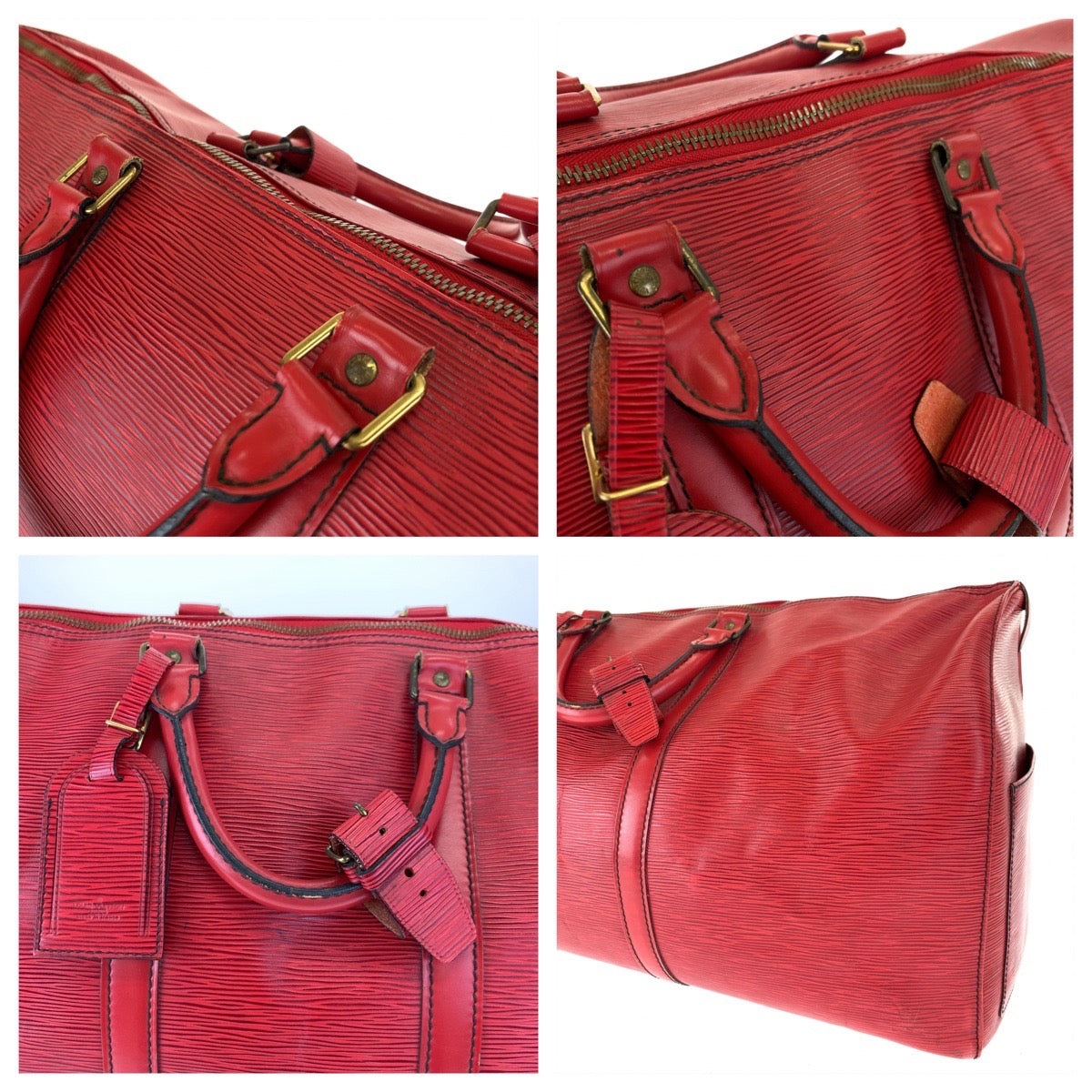 10602
LOUIS VUITTON ルイヴィトン エピ キーポル55 レッド 赤 ゴールド金具 エピレザー M42957 ボストンバッグ 旅行バッグ 男女兼用  メンズ