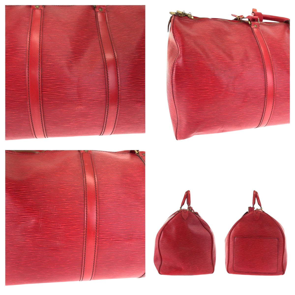 10602
LOUIS VUITTON ルイヴィトン エピ キーポル55 レッド 赤 ゴールド金具 エピレザー M42957 ボストンバッグ 旅行バッグ 男女兼用  メンズ