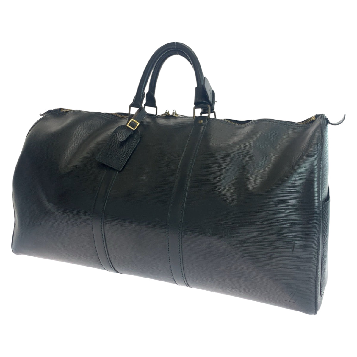 LOUIS VUITTON ルイヴィトン エピ キーポル55 ノワール ブラック 黒 ゴールド金具 エピレザー M42952 ボストンバッグ 旅行バッグ  メンズ