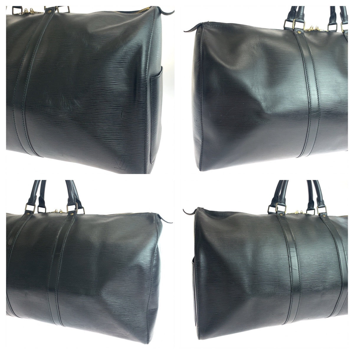 LOUIS VUITTON ルイヴィトン エピ キーポル55 ノワール ブラック 黒 ゴールド金具 エピレザー M42952 ボストンバッグ 旅行バッグ  メンズ