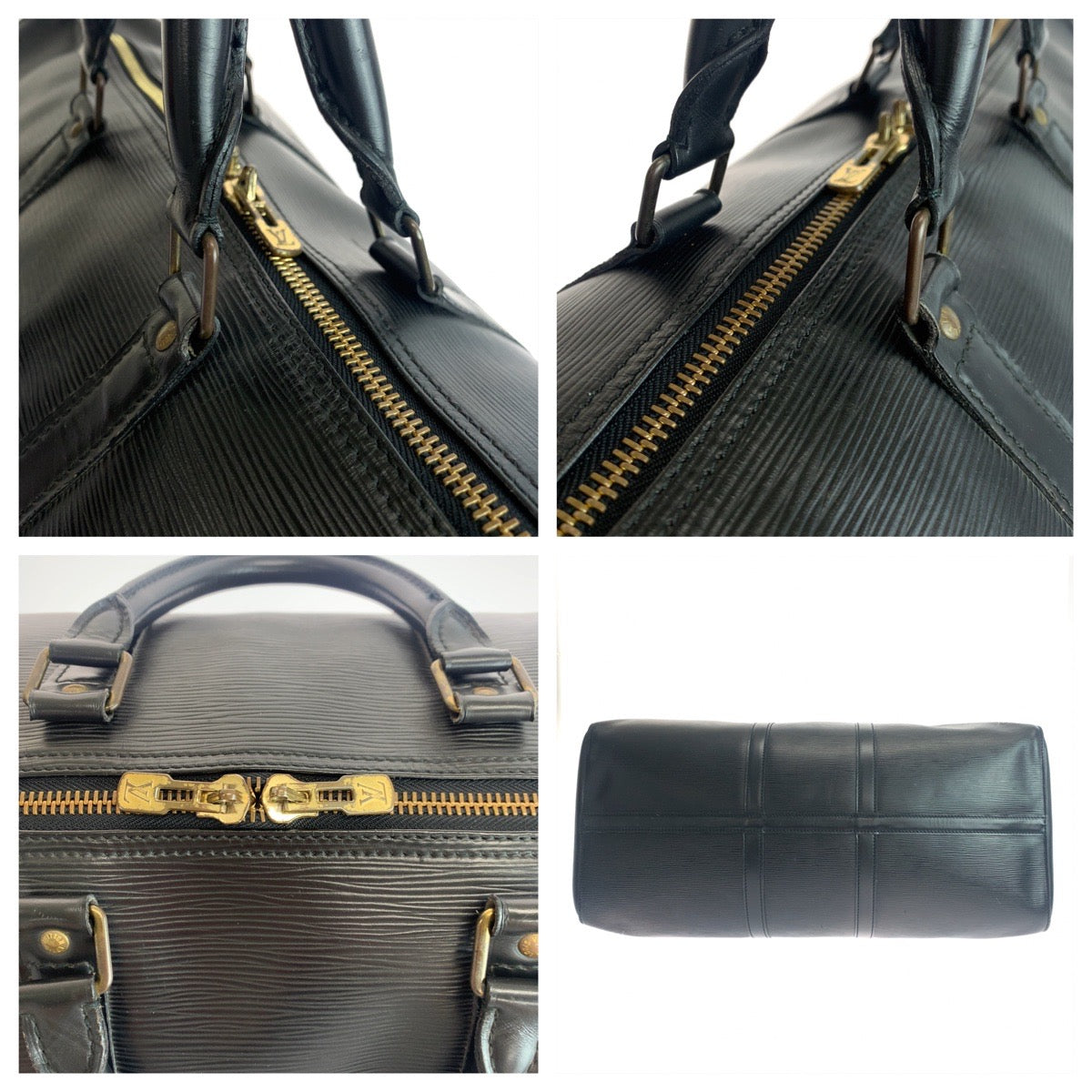 LOUIS VUITTON ルイヴィトン エピ キーポル55 ノワール ブラック 黒 ゴールド金具 エピレザー M42952 ボストンバッグ 旅行バッグ  メンズ