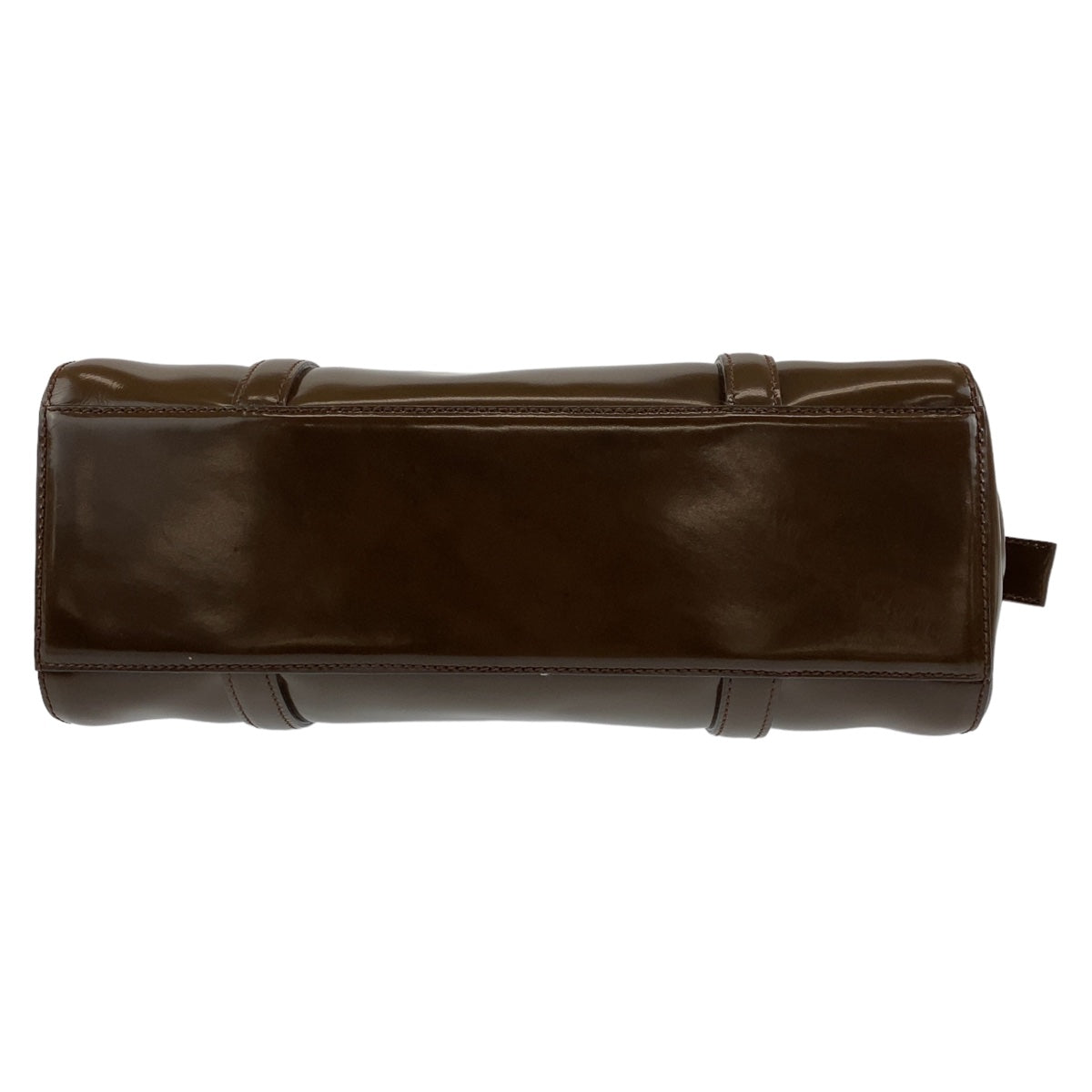 PRADA Prada logo embossed brown silver hardware leather shoulder bag for women