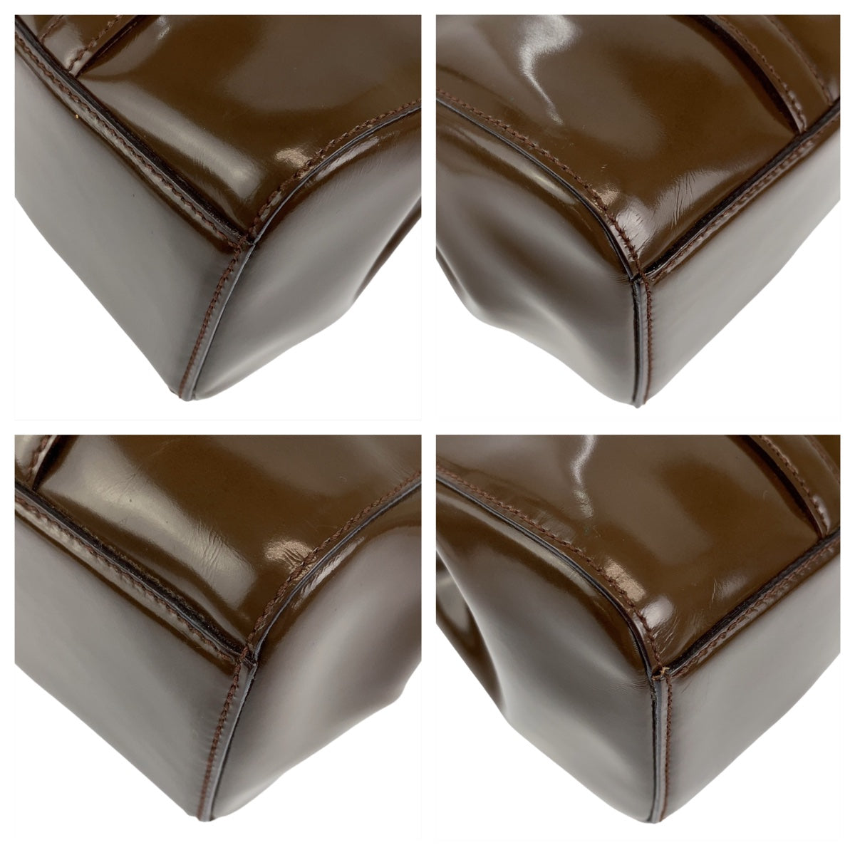 PRADA Prada logo embossed brown silver hardware leather shoulder bag for women