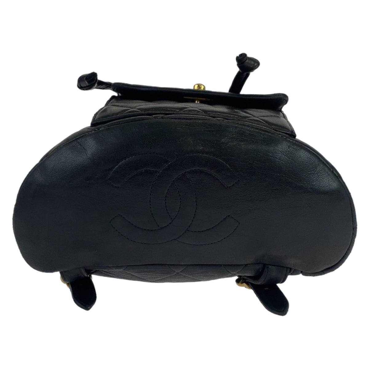 10615
CHANEL シャネル マトラッセ ダブルココマーク ターンロック ブラック 黒 ゴールド金具 ラムスキン リュックサック バックパック  レディース