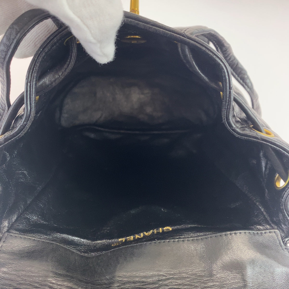 10615
CHANEL シャネル マトラッセ ダブルココマーク ターンロック ブラック 黒 ゴールド金具 ラムスキン リュックサック バックパック  レディース