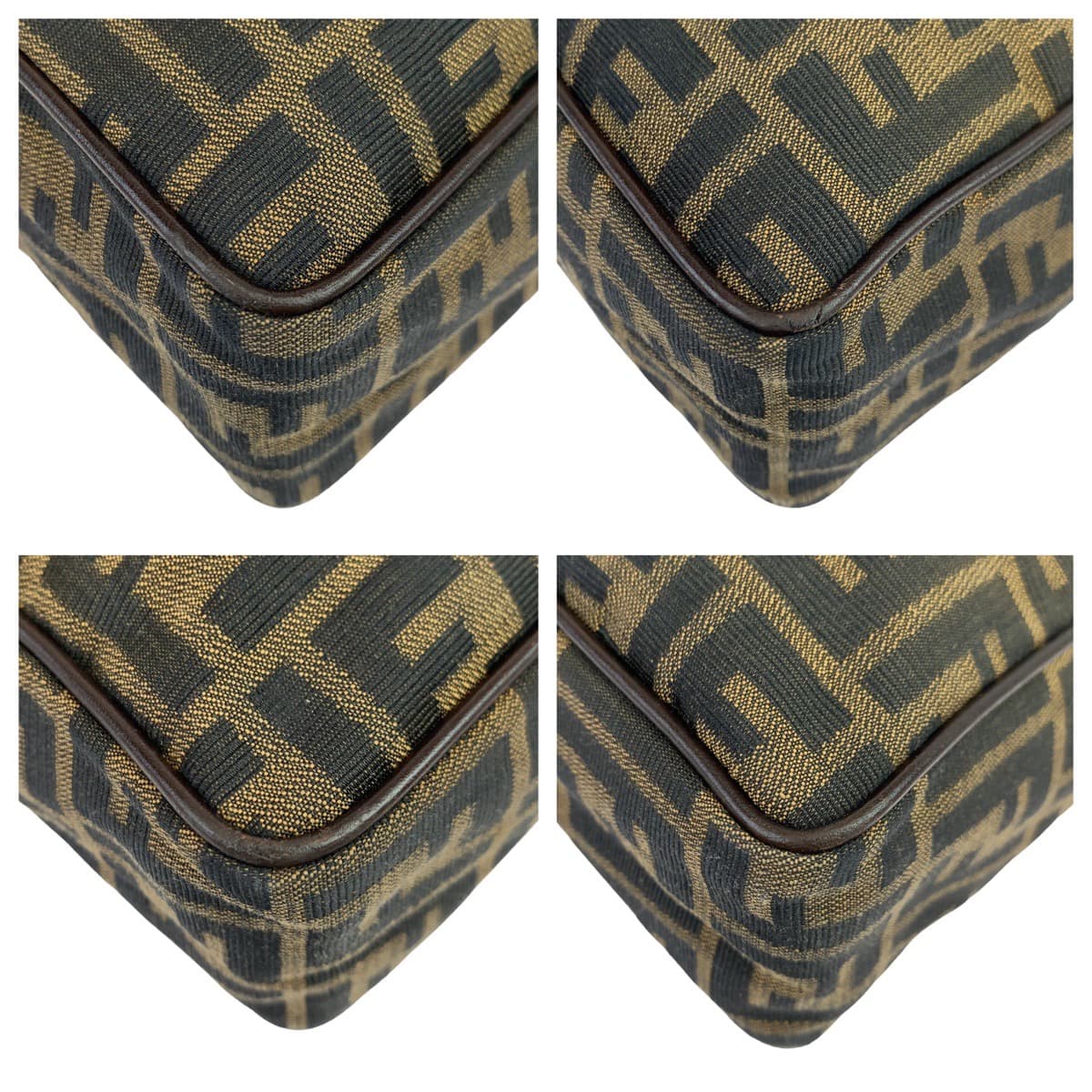 FENDI フェンディ ズッカ ブラウン 茶 シルバー金具 キャンバス / レザー ビジネスバッグ A4対応 男女兼用  メンズ