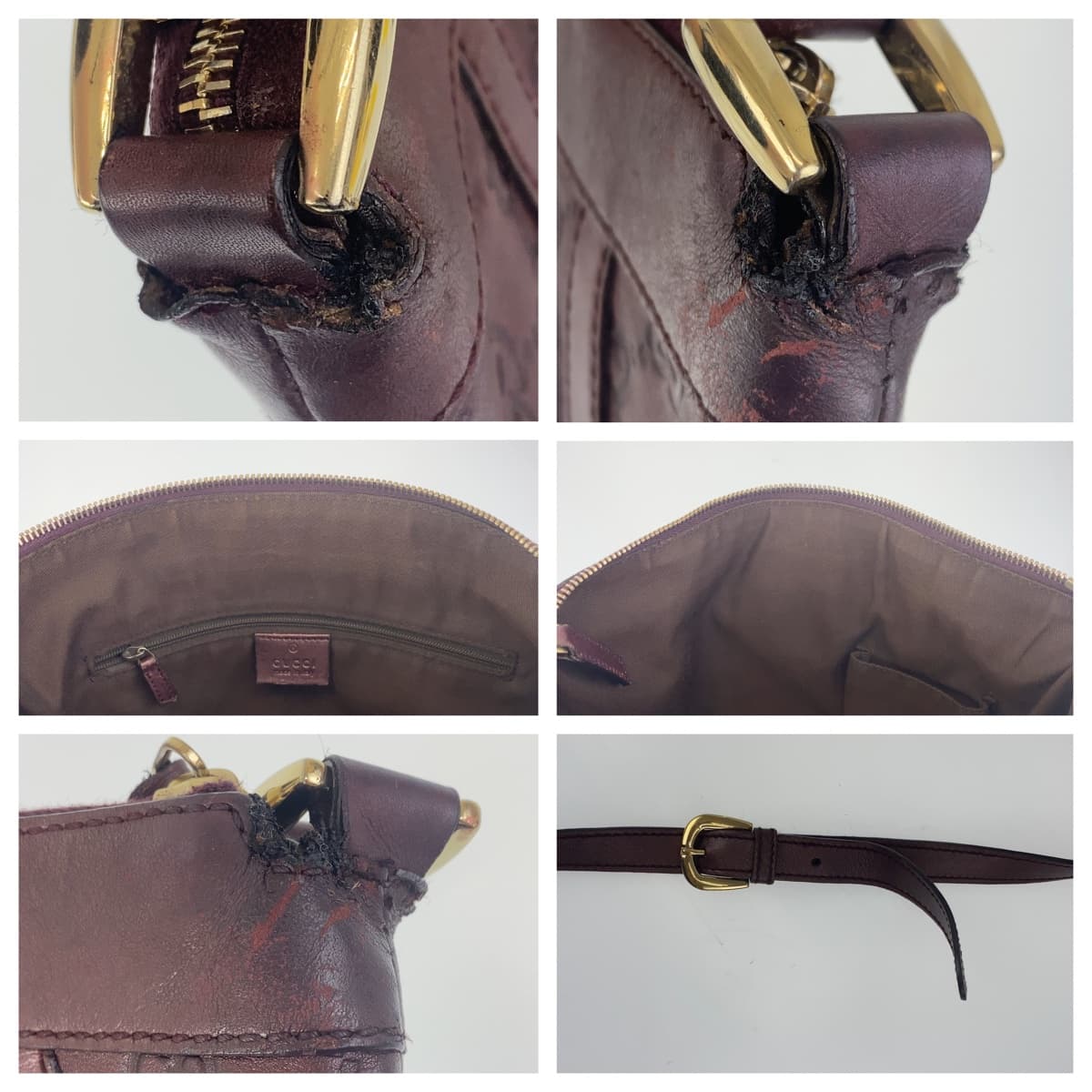 10616
GUCCI グッチ グッチシマ アビー 男女兼用 ブラウン シルバー金具 レザー 203257 斜め掛け ショルダーバッグ  レディース