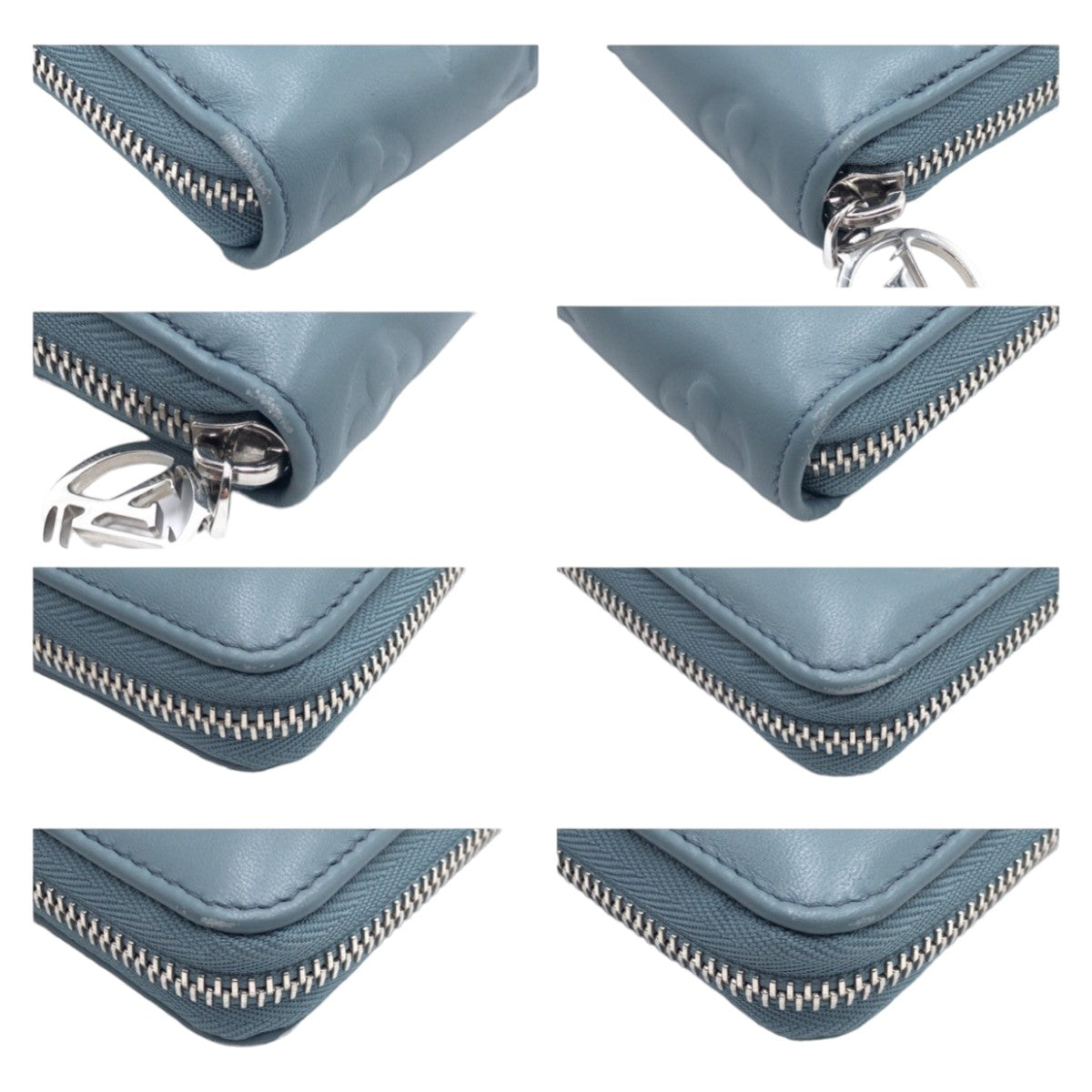 10617
LOUIS VUITTON ルイヴィトン クッサン モノグラム エンボス 日本限定色 ブルーグラシエール シルバー金具 レザー M81707 長財布 ジッピーウォレット ロングウォレット ラウンドファスナー  レディース