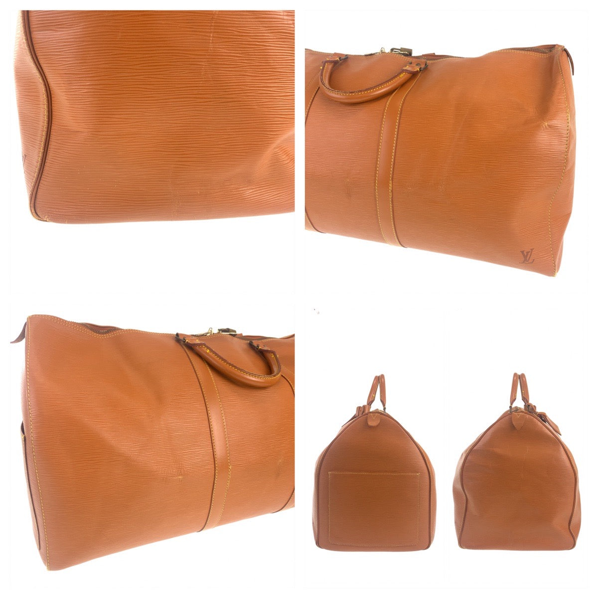 LOUIS VUITTON ルイヴィトン エピ キーポル60 ブラウン 茶 ゴールド金具 エピレザー M42948 ボストンバッグ 旅行バッグ 男女兼用  メンズ