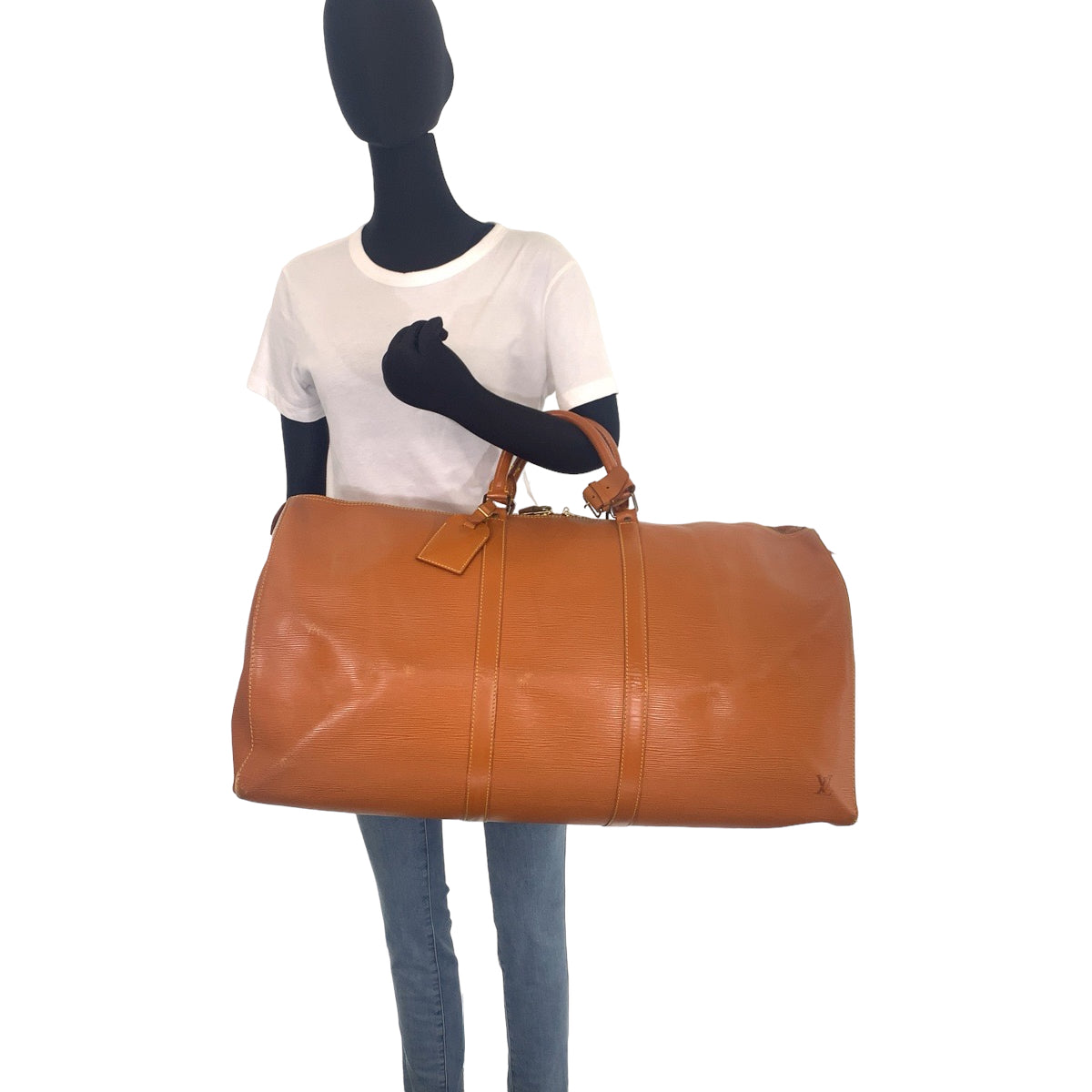 LOUIS VUITTON ルイヴィトン エピ キーポル60 ブラウン 茶 ゴールド金具 エピレザー M42948 ボストンバッグ 旅行バッグ 男女兼用  メンズ