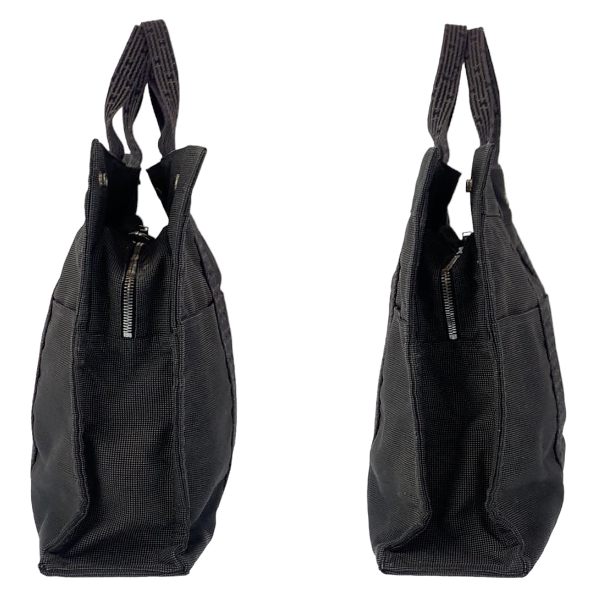 HERMES エルメス エールライン MM グレー シルバー金具 キャンバス トートバッグ 男女兼用  レディース