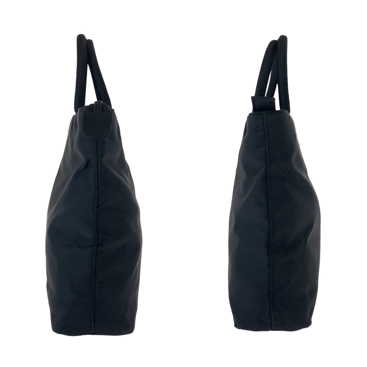 PRADA Prada Tessuto Triangle Logo Plate Black Nylon Handbag Tote Bag Women's