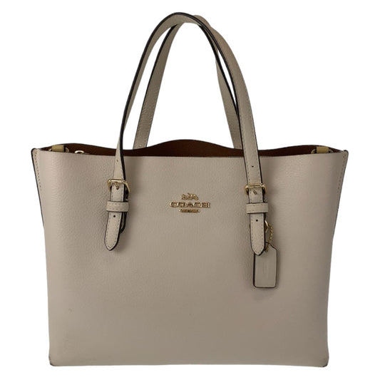COACH コーチ マディソン ベージュ ゴールド金具 レザー トートバッグ ハンドバッグ  レディース