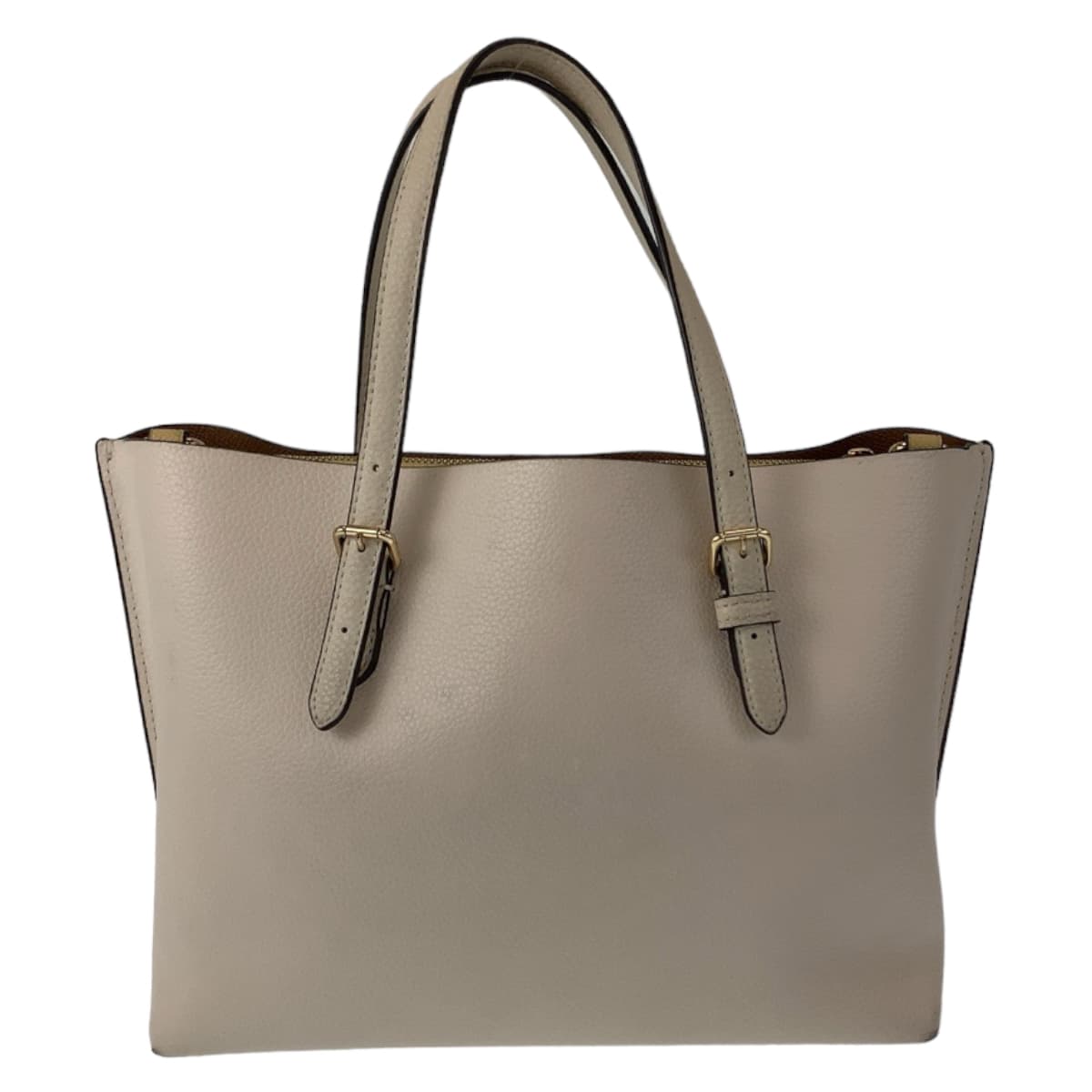 COACH コーチ マディソン ベージュ ゴールド金具 レザー トートバッグ ハンドバッグ  レディース