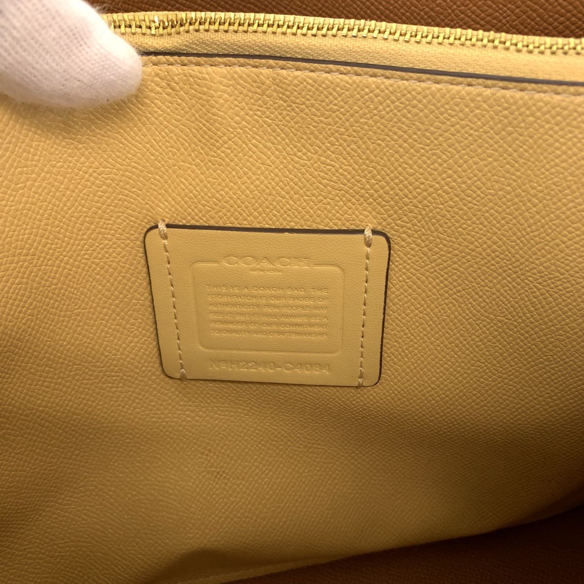 COACH コーチ マディソン ベージュ ゴールド金具 レザー トートバッグ ハンドバッグ  レディース