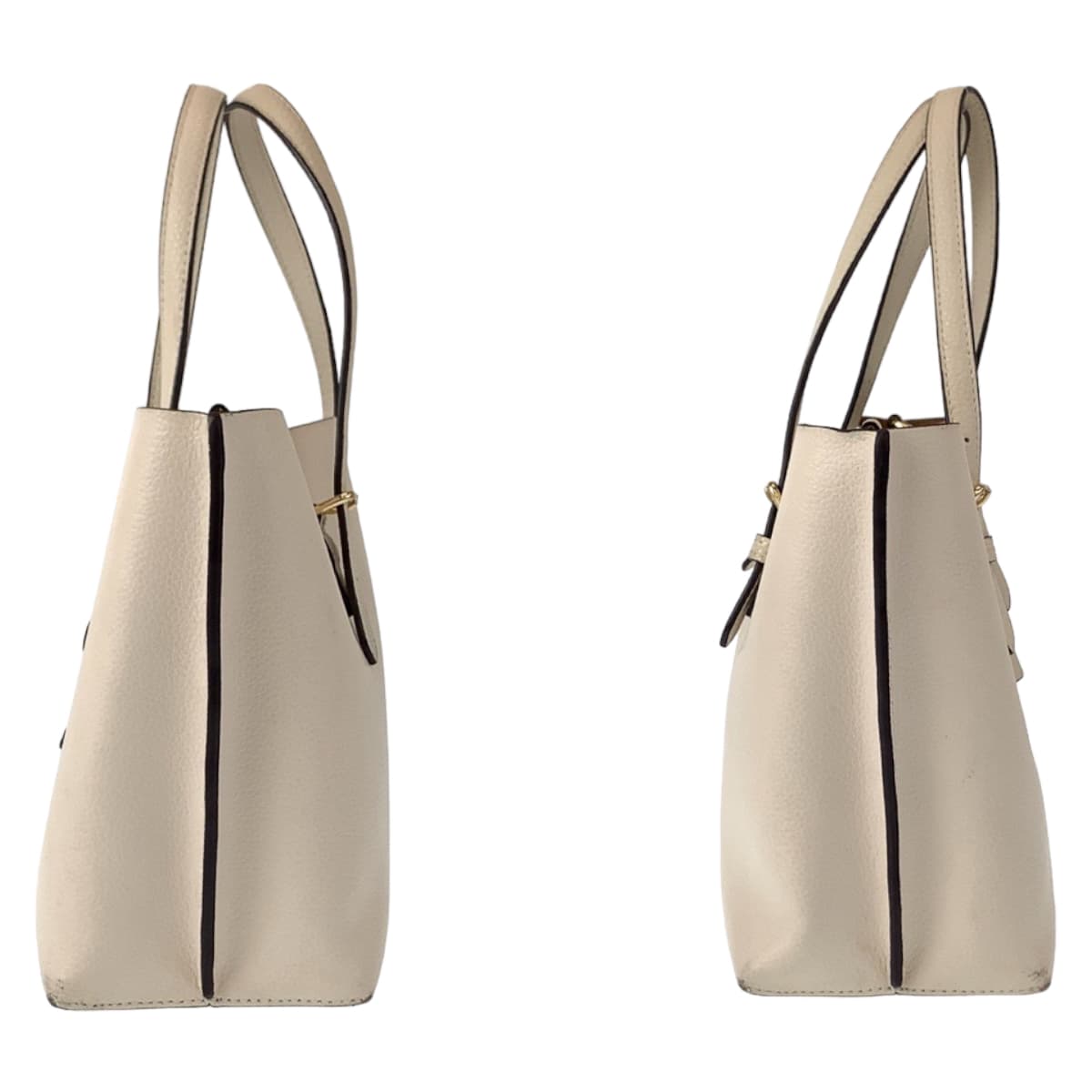 COACH コーチ マディソン ベージュ ゴールド金具 レザー トートバッグ ハンドバッグ  レディース