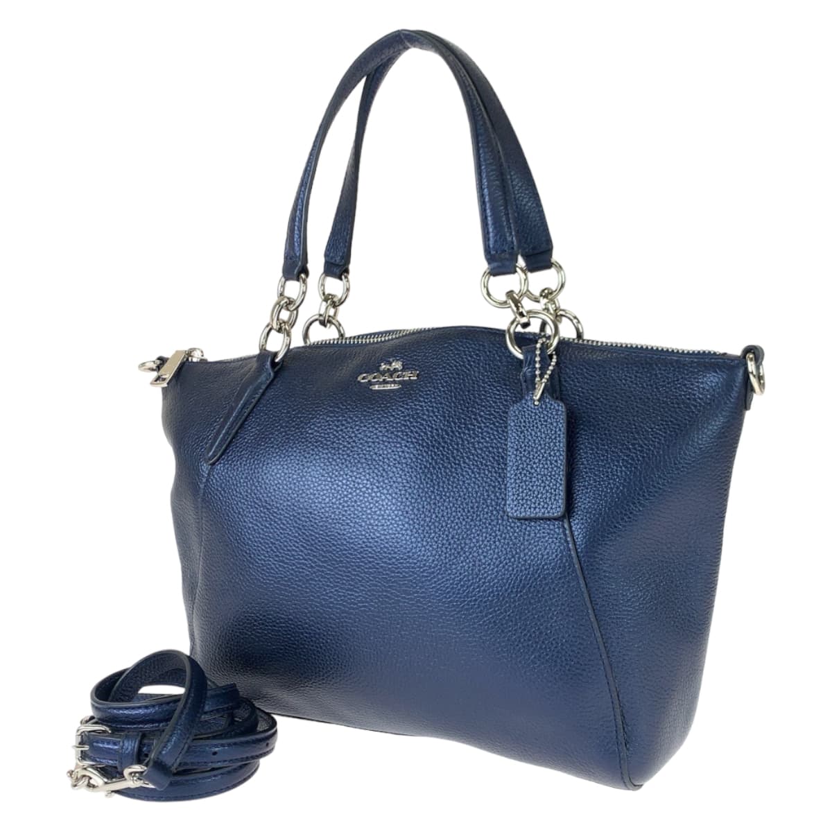 COACH コーチ マディソン ネイビー レザー 56127 ショルダーバッグ ハンドバッグ 2way  レディース