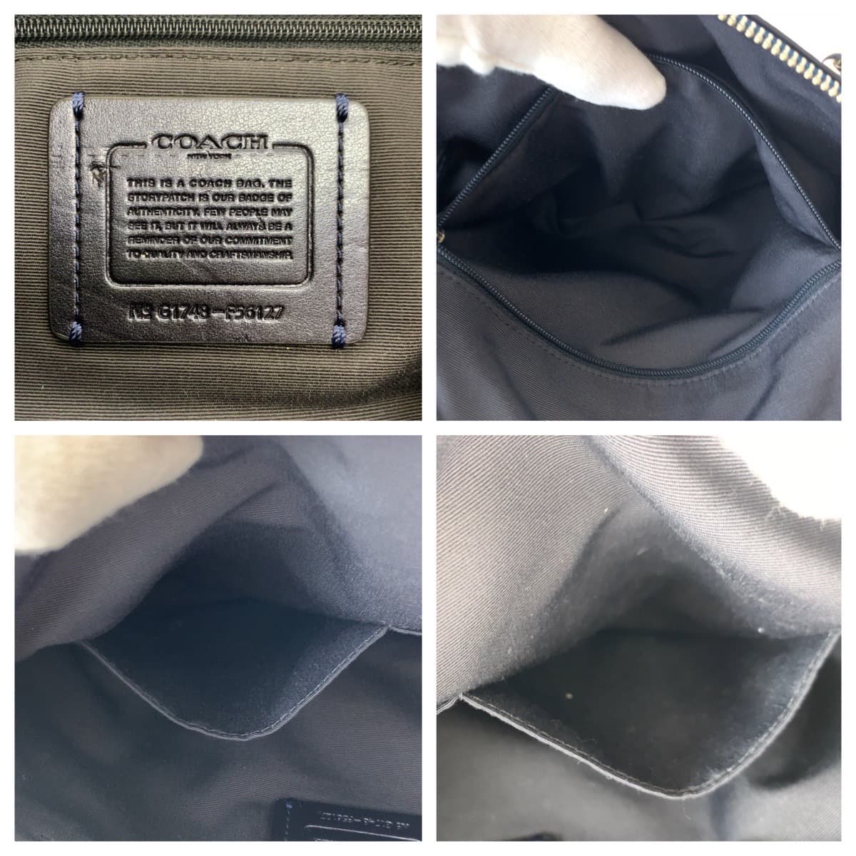 COACH コーチ マディソン ネイビー レザー 56127 ショルダーバッグ ハンドバッグ 2way  レディース